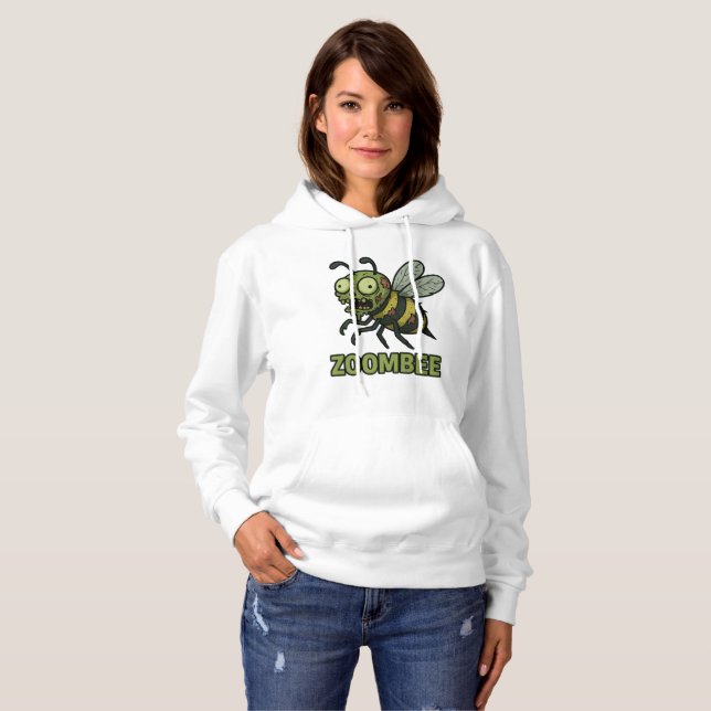 Sudadera Zoombee - Funny diseño de Personalizado Zombie Bee (Anverso completo)
