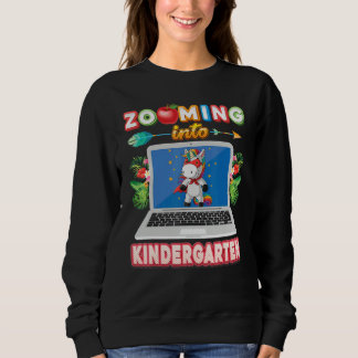 Sudadera Zooming Into Kindergarten Grade Virtual Unicorn Ki