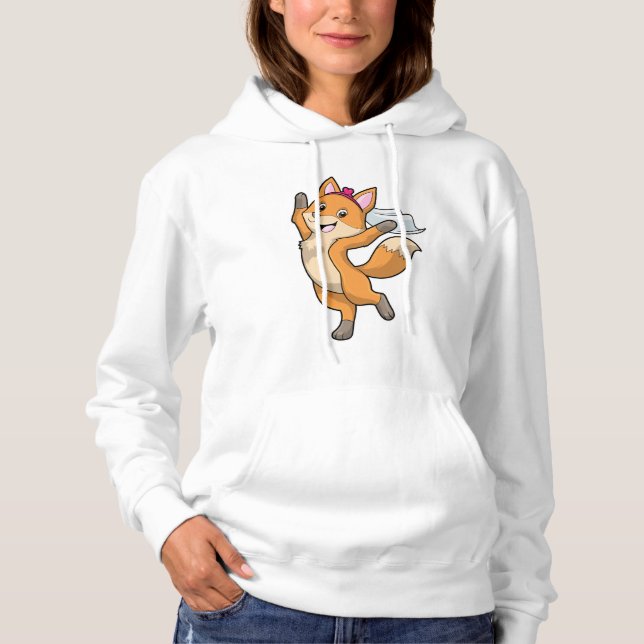 Sudadera Zorra como novia con velo y corazón (Anverso)