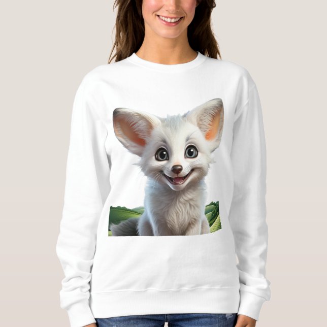 Sudadera Zorro fennec sonriente (Anverso)