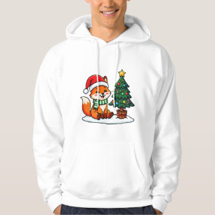 Sudadera Zorro festivo con árbol de Navidad