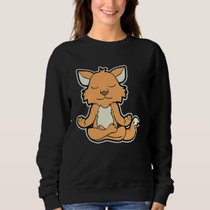 Sudadera Zorro Fuchs Relaxfox Posición de Yoga Animal Vinta