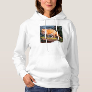Sudadera Zorro Rojo en un tronco
