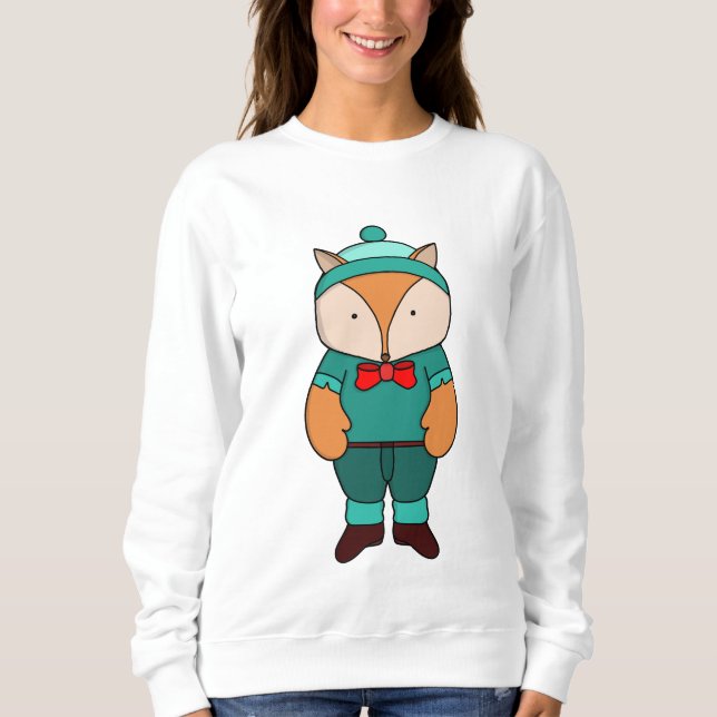 Sudadera Zorro verde lindo (Anverso)
