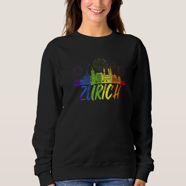 Sudadera Zurich Pride Skyline Pride Parade Zurich (Anverso)