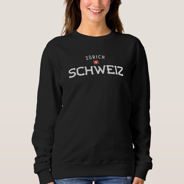 Sudadera Zurich Schweiz (Suiza), con problemas (Anverso)