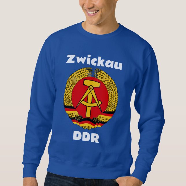 Sudadera Zwickau, Alemania - Alemán Retro Oriental (DDR, RD (Anverso)