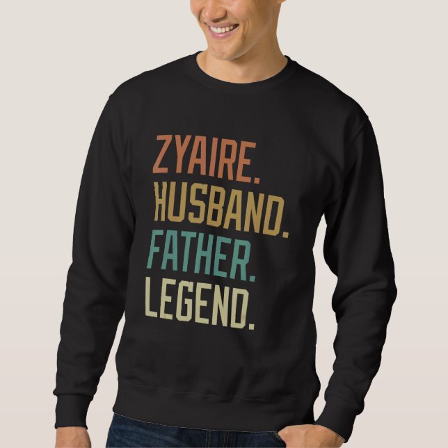 Sudadera Zyaire Husband Father Legend Father's Day Retro (Anverso)