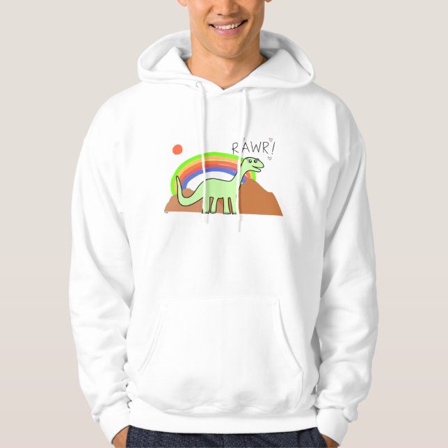 Sudaderas con capucha adultas de Rawr del arco (Anverso)