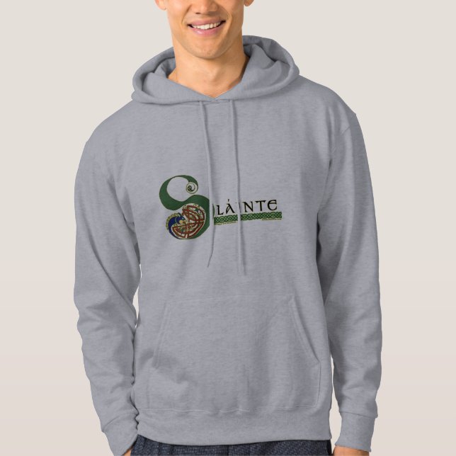 Sudaderas con capucha célticas, Slainte diseño (Anverso)