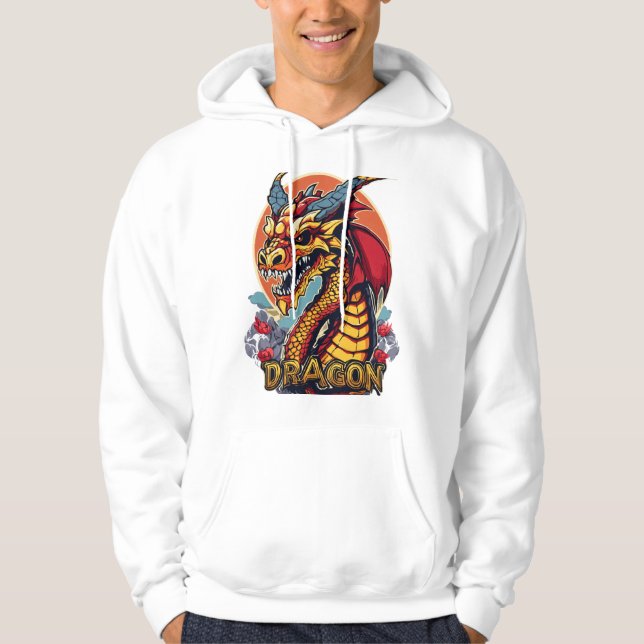 Sudaderas con capucha de cráneo de dragón lindo  (Anverso)