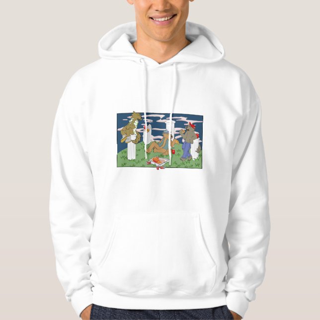 Sudaderas con capucha de hombres de hombres lobo c (Anverso)