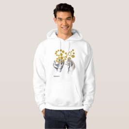 Sudaderas con capucha de manos estiradas con globo