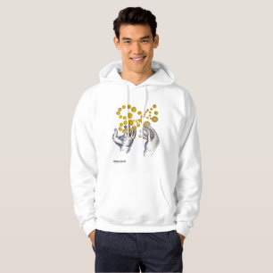 Sudaderas con capucha de manos estiradas con globo