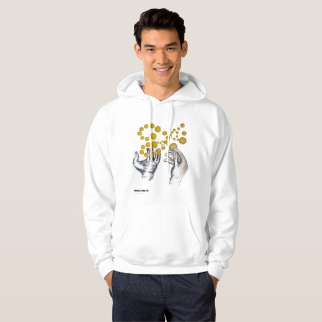 Sudaderas con capucha de manos estiradas con globo (Anverso completo)