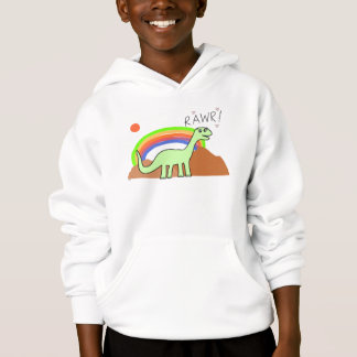 Sudaderas con capucha de Rawr del arco iris de los