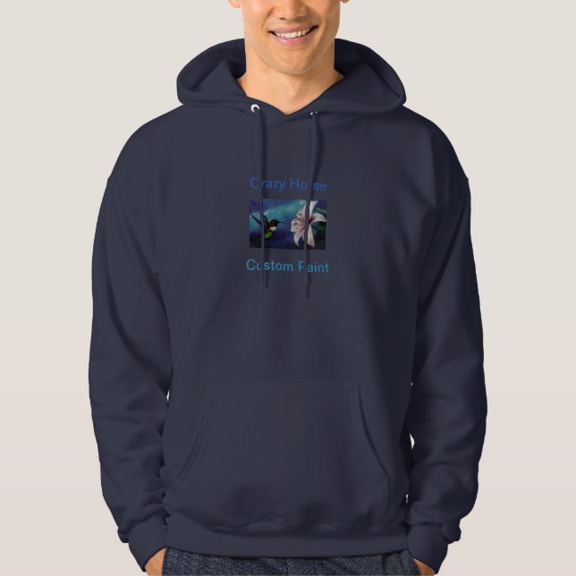Sudaderas con capucha del colibrí del cielo azul (Anverso)