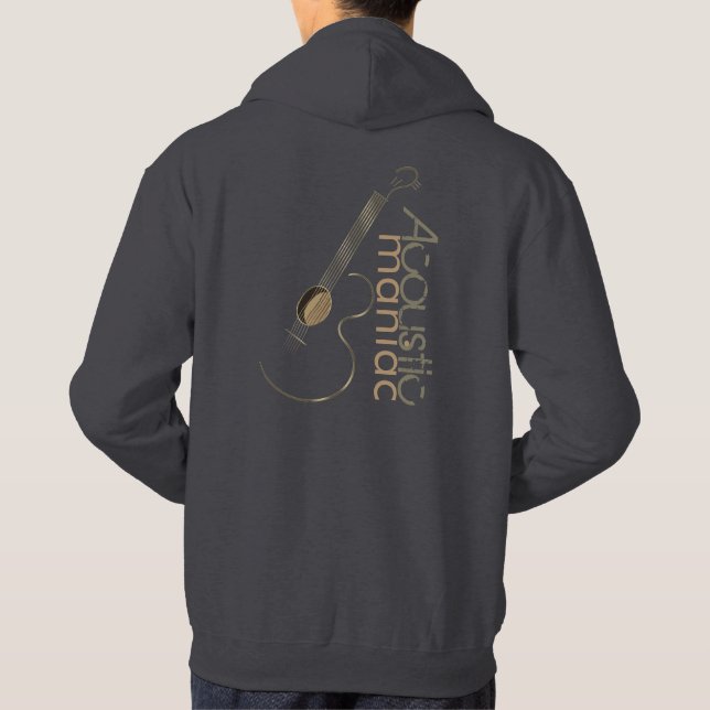 Sudaderas con capucha del jugador de la guitarra (Reverso)