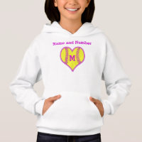 Sudaderas con capucha del softball para los chicas