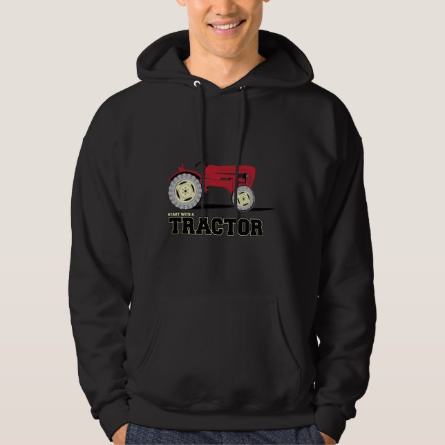 Sudaderas con capucha del tractor para los hombres (Anverso)
