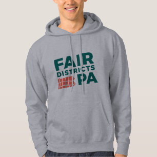 Sudaderas con capucha Fair Districts PA gris clási