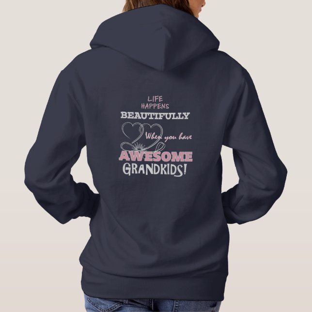 Sudaderas con capucha para abuela personalizadas (Reverso)