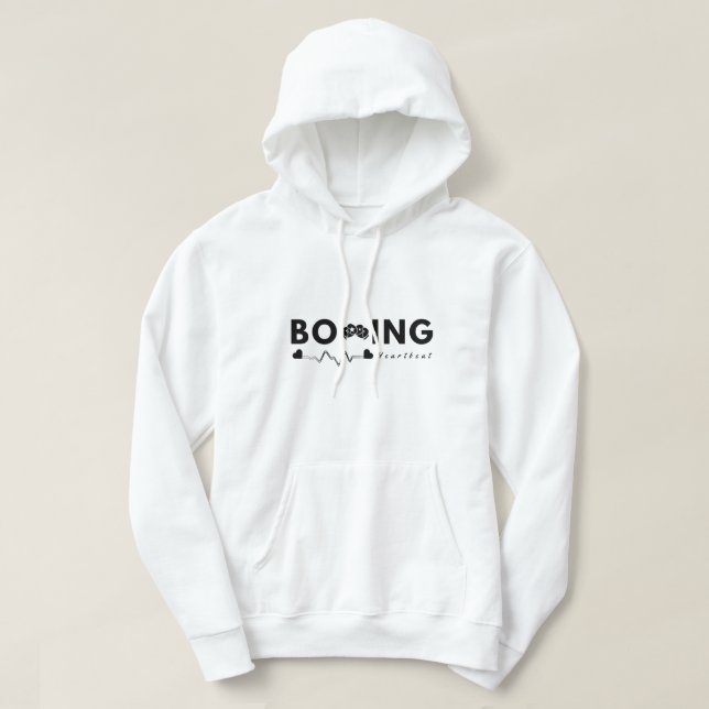 Sudaderas con capucha para hombres Boxing Heartbea (Diseño del anverso)