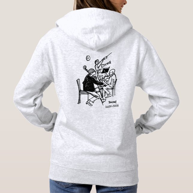 Sudaderas con capucha para mujeres límite de tempo (Reverso)