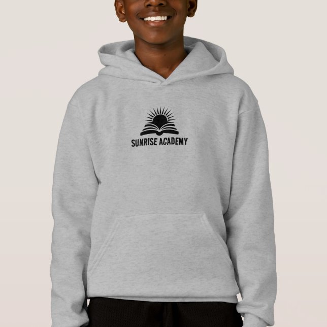 Sudaderas con capucha para niños estilo logo negro (Anverso)