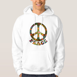 Sudaderas con capucha pintadas de la paz