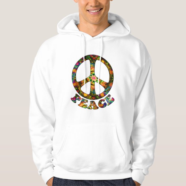 Sudaderas con capucha pintadas de la paz (Anverso)