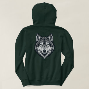 Sudaderas con capucha y gráfico de cabeza de lobo