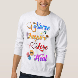 Sudaderas de enfermera Inspiran Amor Sana Terapia