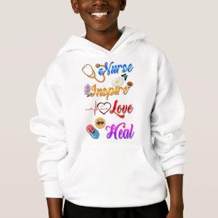 Sudaderas de enfermera Inspiran Amor Sanar Med Ter