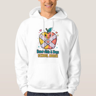 Sudaderas de la enfermera escolar con tiritas y ab