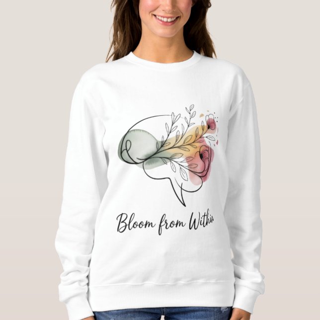 Sudaderas elegantes para mujeres – Florece desde d (Anverso)