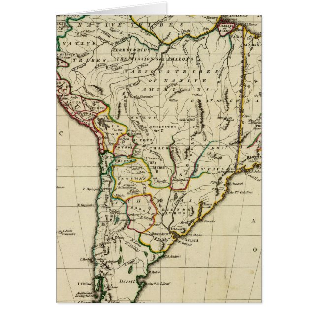 Sudamérica con fronteras delineadas (Frente)