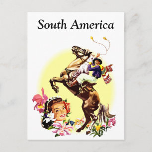 Sudamérica, postal de viaje vintage