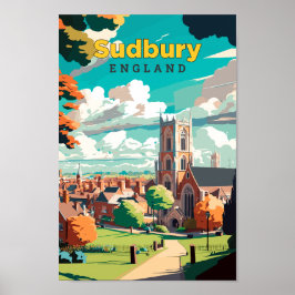 Sudbury Inglaterra Ilustracion de Viajes de Arte V