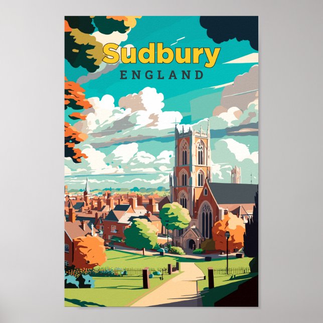 Sudbury Inglaterra Ilustracion de Viajes de Arte V (Frente)