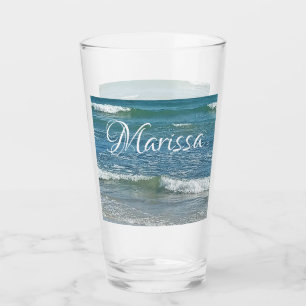 Sudsy Blue Atlantic Shore Custom Name Desk O