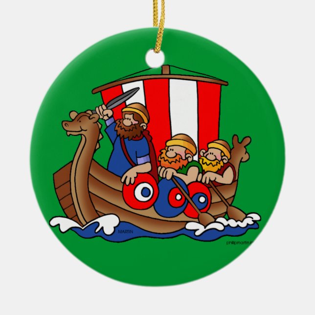 Suecia - ornamento del navidad de Viking (Frente)