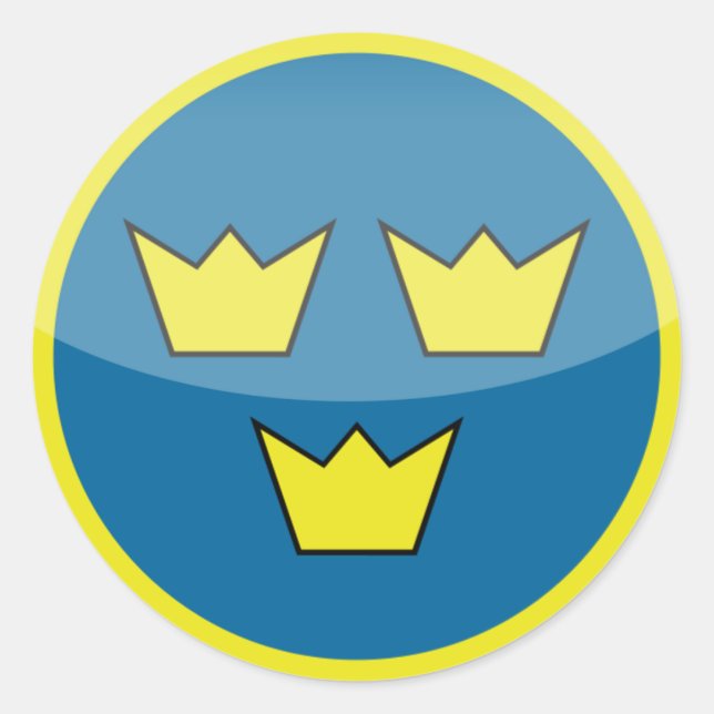 suecia redondel pegatina (Anverso)