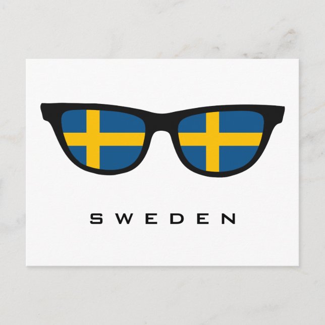 Suecia sombras personalizado texto y postal color (Anverso)