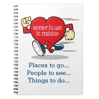 Suegra en diario del cuaderno del entrenamiento