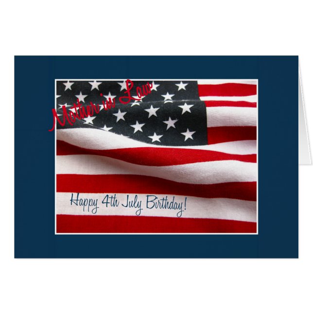 suegra Feliz cumpleaños 4 de julio (Anverso (Horizontal))