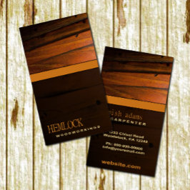 Suelo de madera dura Tarjeta de presentación impre