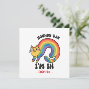 Suena gay, estoy adentro - Gato arcoiris Orgullo L