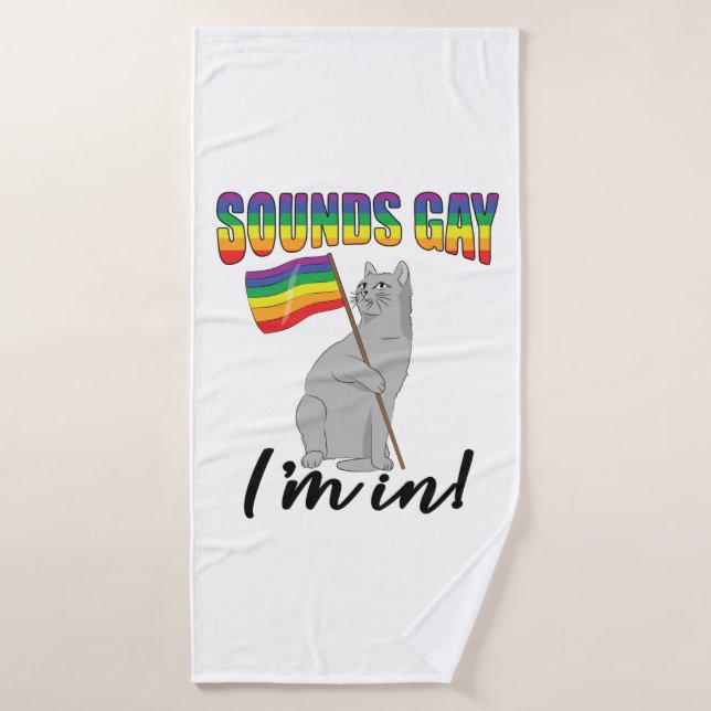 Suena gay, estoy en gato (Toalla de baño)
