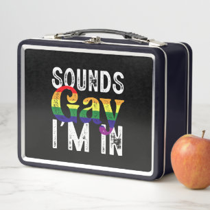 Suena gay estoy en la bandera LGBT arcoíris del me